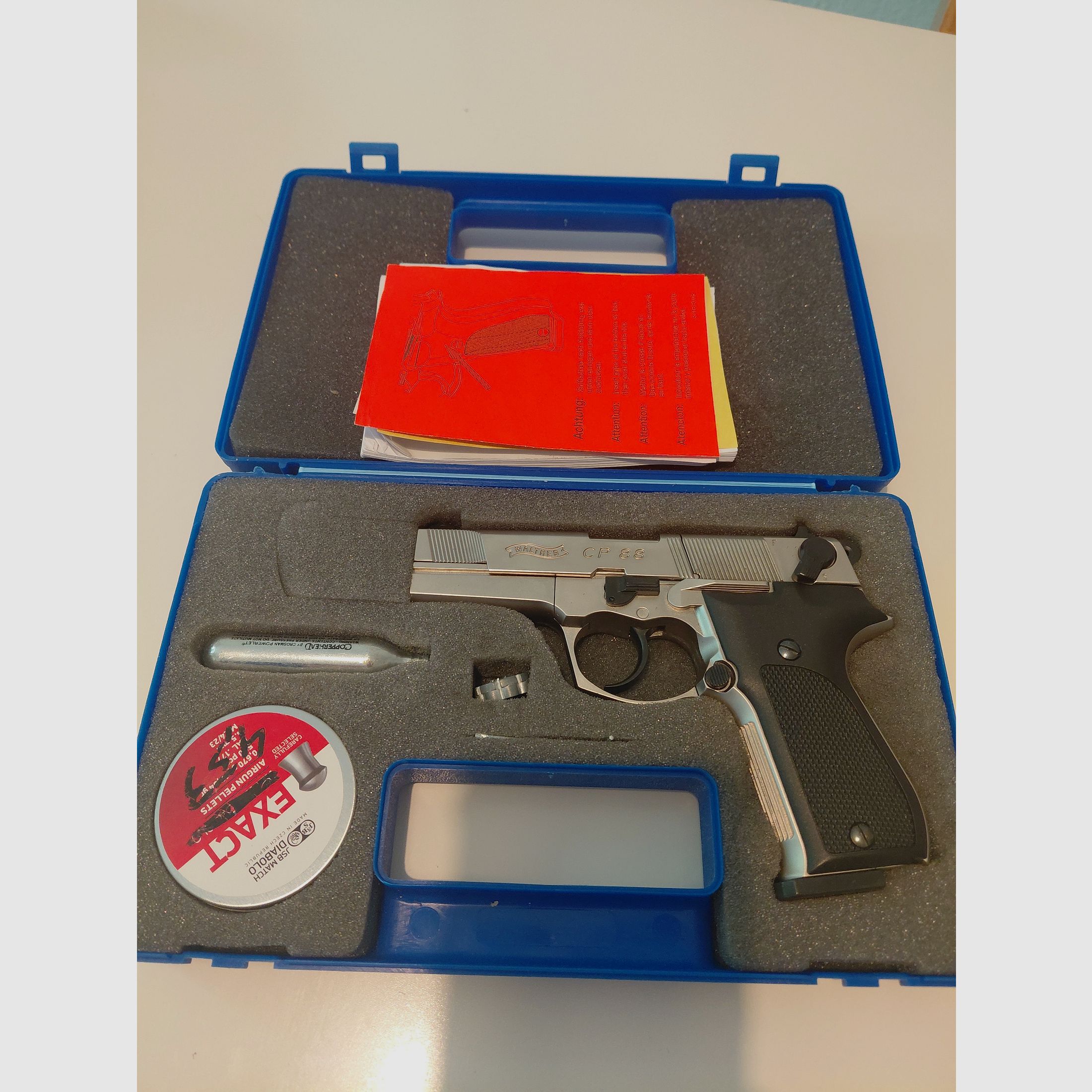 Walther CP88 air pistol 4" used 4.5mm Diabolos