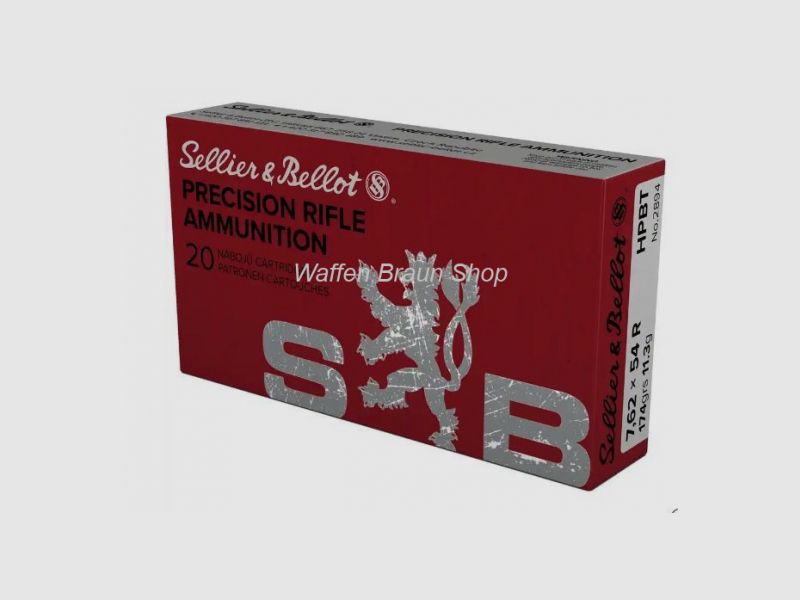 S+B 7.62x54R SMK HPBT 174grs. 20pcs