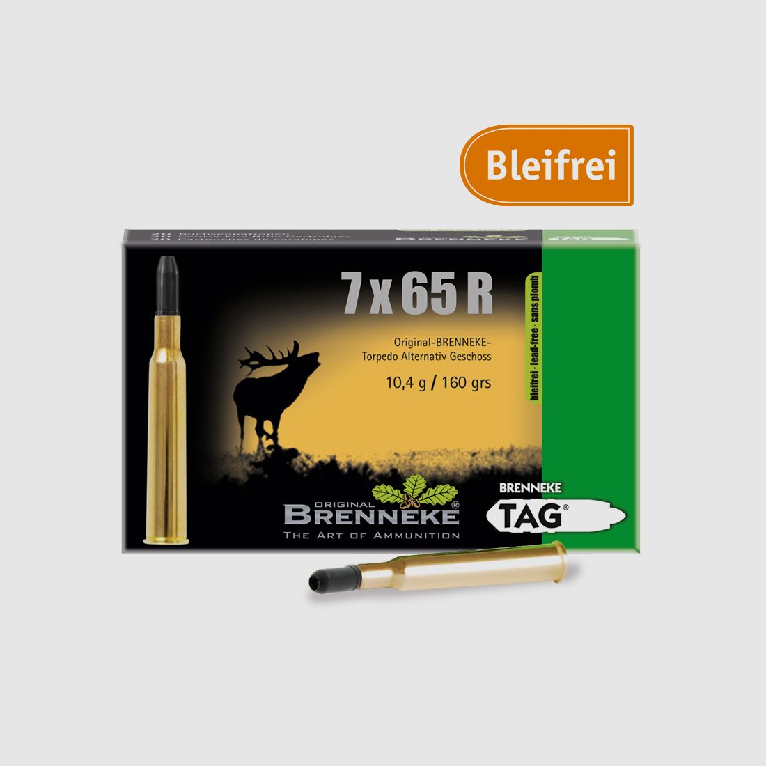 Brenneke 7x65 R 160GR TAG 20 Patronen