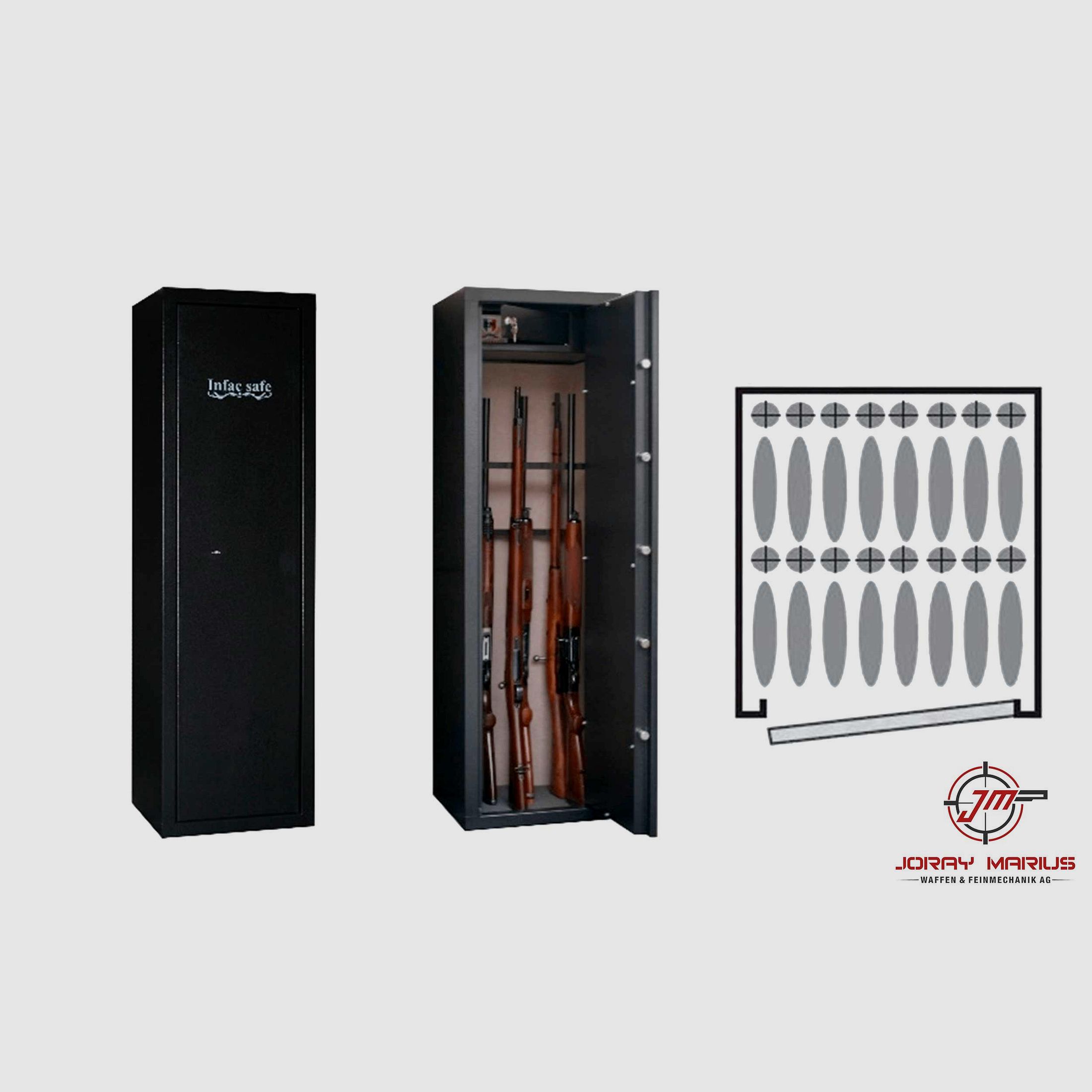 Infac SD16 Waffenschrank für 16 Waffen