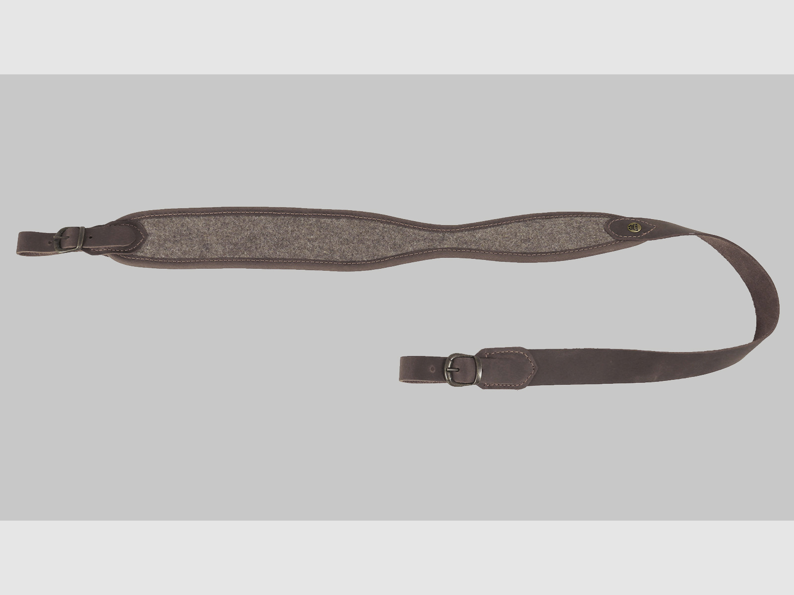 Cinghia per fucile AKAH in feltro di lana, goffrata, sagomata, 105 cm