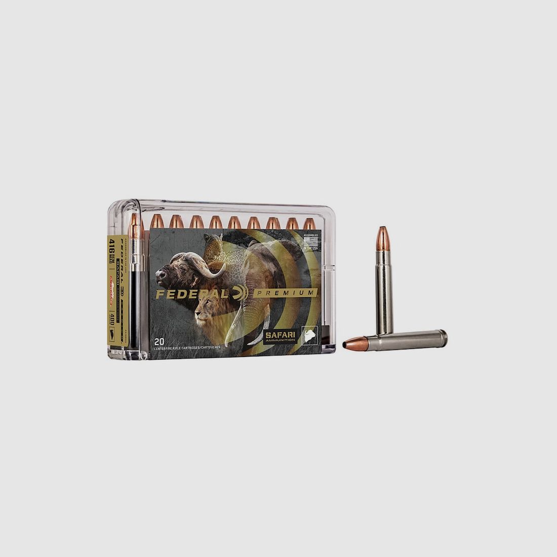 Federal Premium Safari Swift A-Frame .416 Rem. Mag. 400GR JSP 20 cartouches