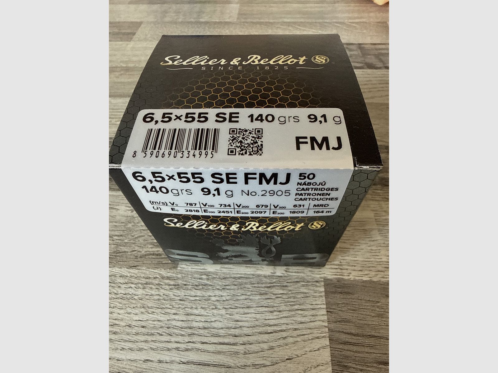 S&B 6,5x55 SE 140grs. FMJ 14 paquetes
