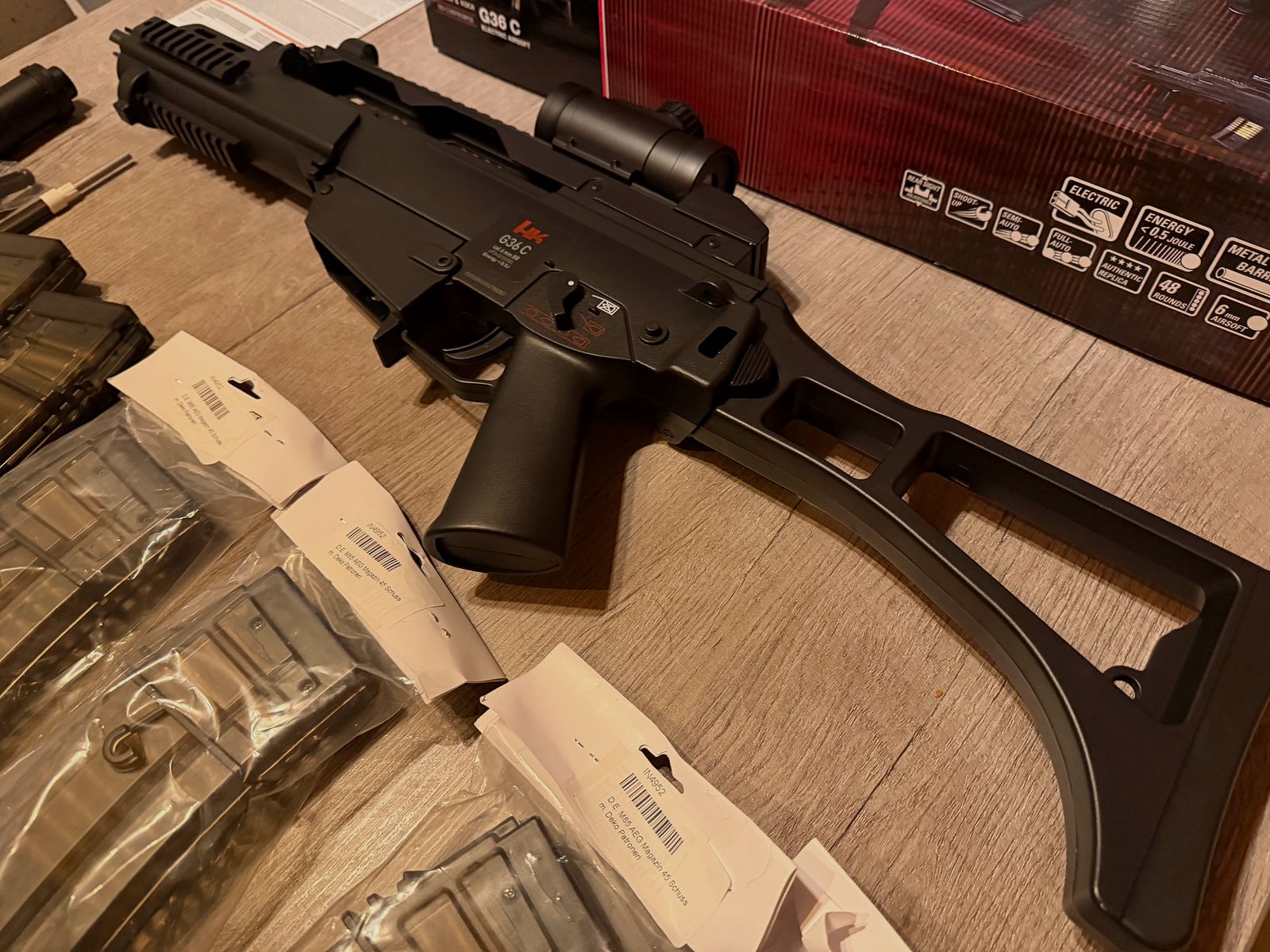 H&K G36C Softair 0,5J AEG + Zubehör