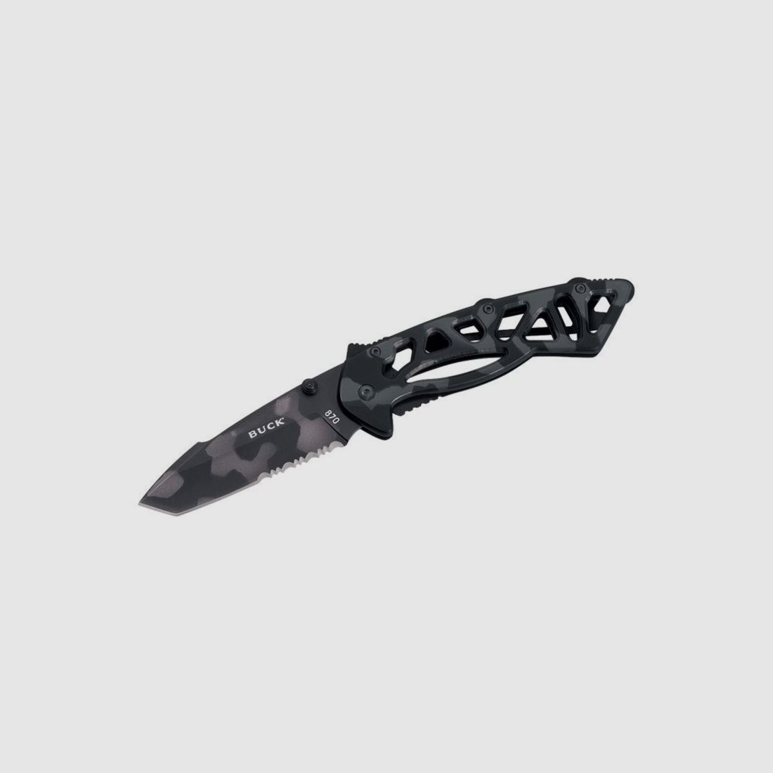 COLTELLO da tasca BUCK Buck Bones Seghettato, Strisce Tigre