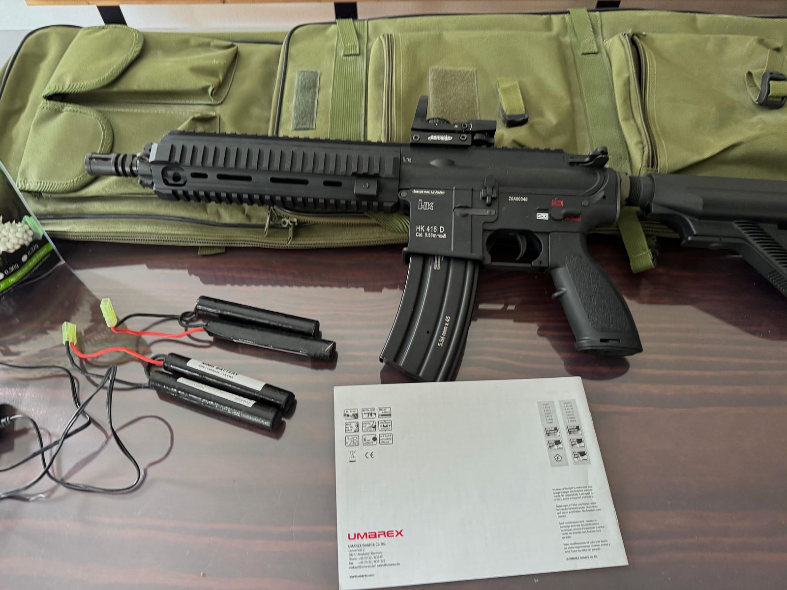 HK 416 Airsoft in einem sehr guten Zustand mit viel Zubehör