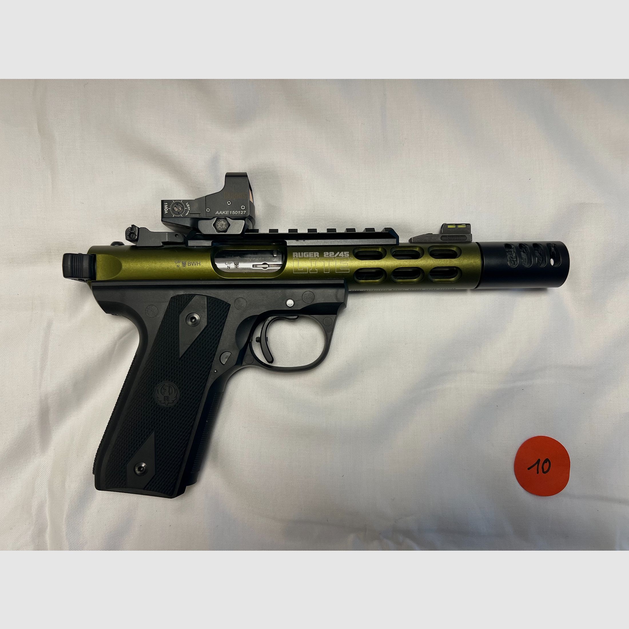 Ruger 22/45 Lite .22 lfB – pistolet kat. B + Burris FastFire III + 8 magazynków – broń dziedziczona Vorarlberg, zdjęcie 2 z 7
