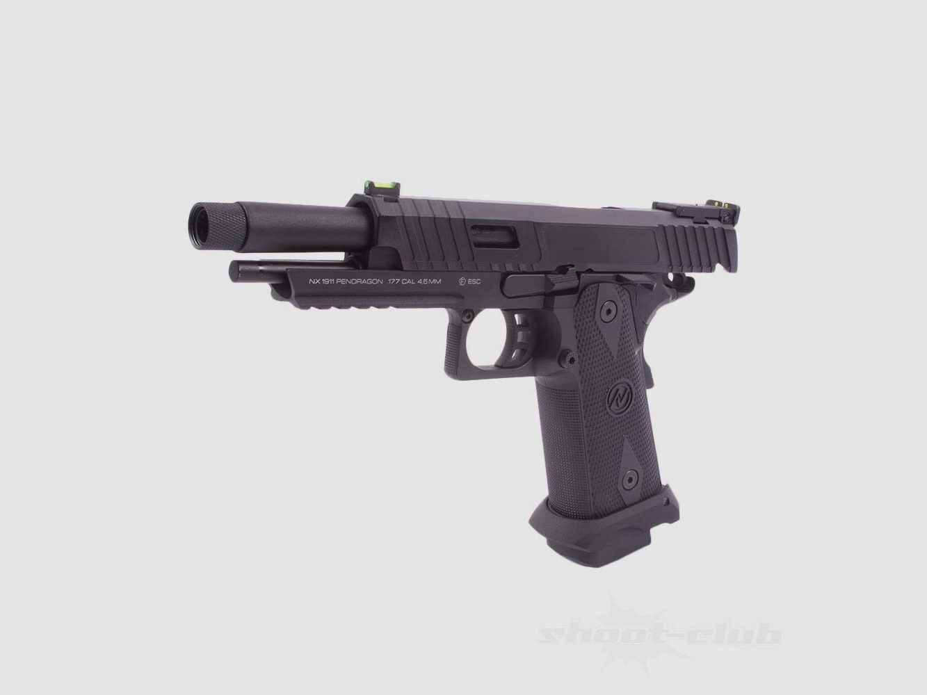 NXG 1911 Pendragon Co2 Pistolet BB 4,5mm BB noir M14x1 gauche