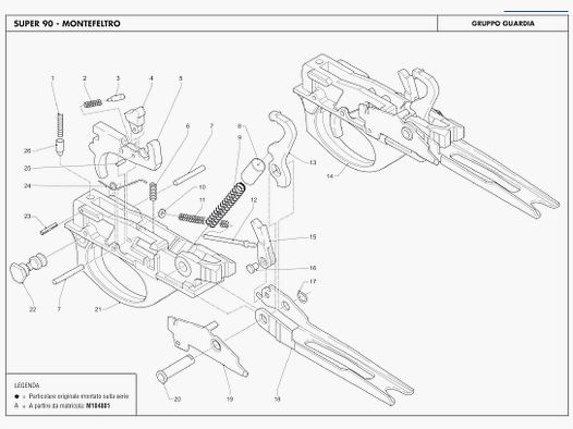 Wahlfeder und Hebel Benelli S-90 Mont.Fig.11