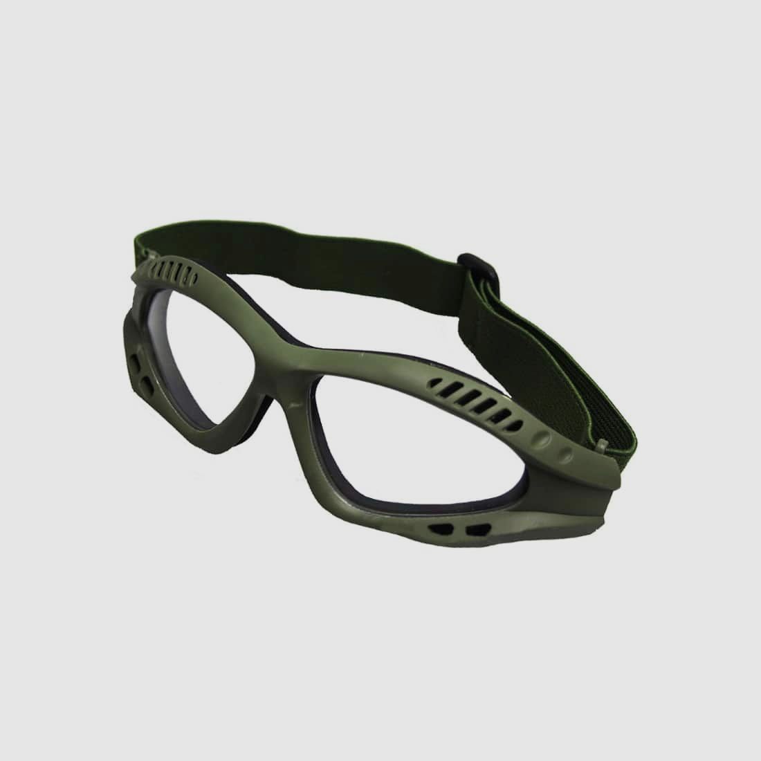 DELTA SIX FlexProtect Airsoft Schutzbrille (oliv - klares Glas)
