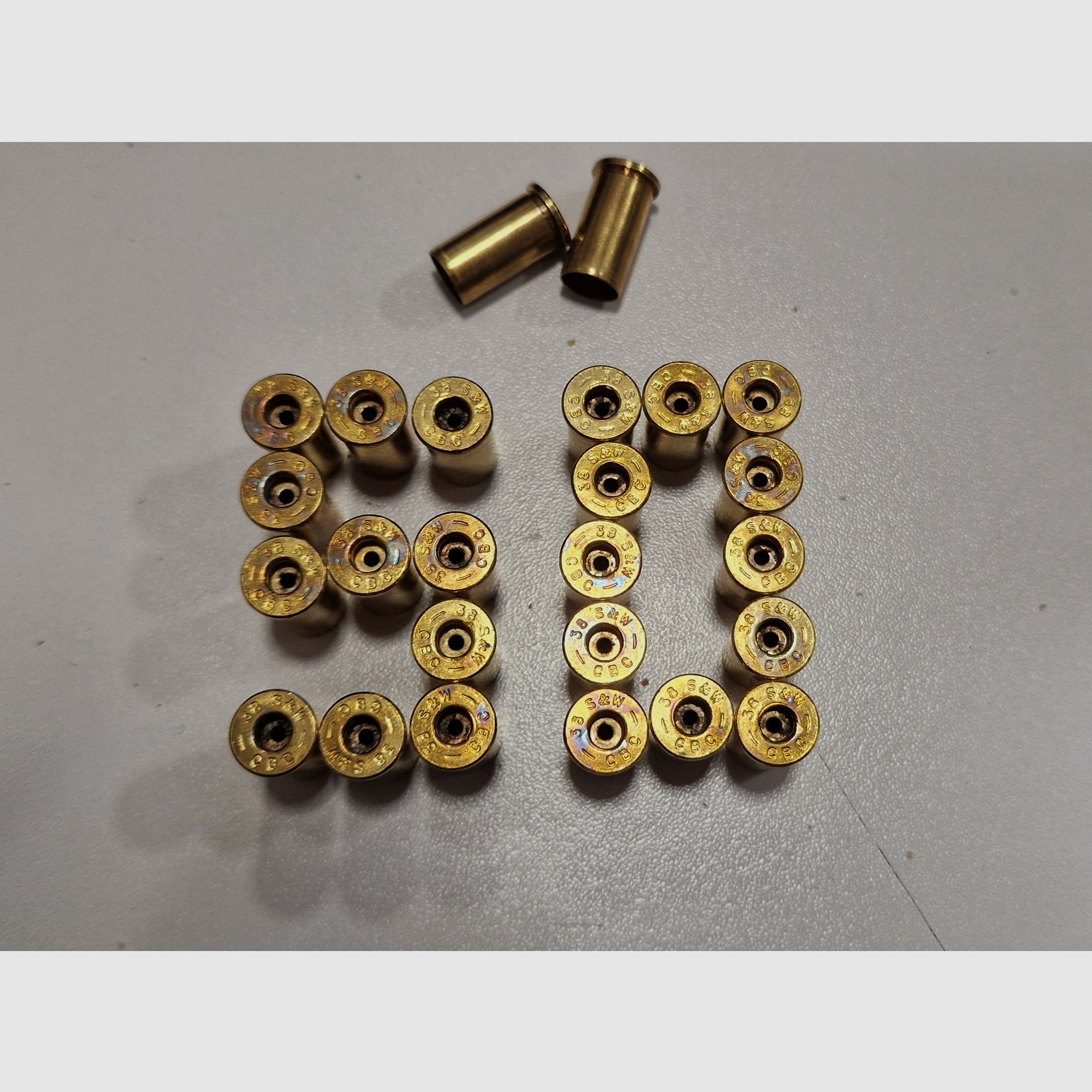 50 Hülsen Kaliber 38 SMITH & WESSON Neu