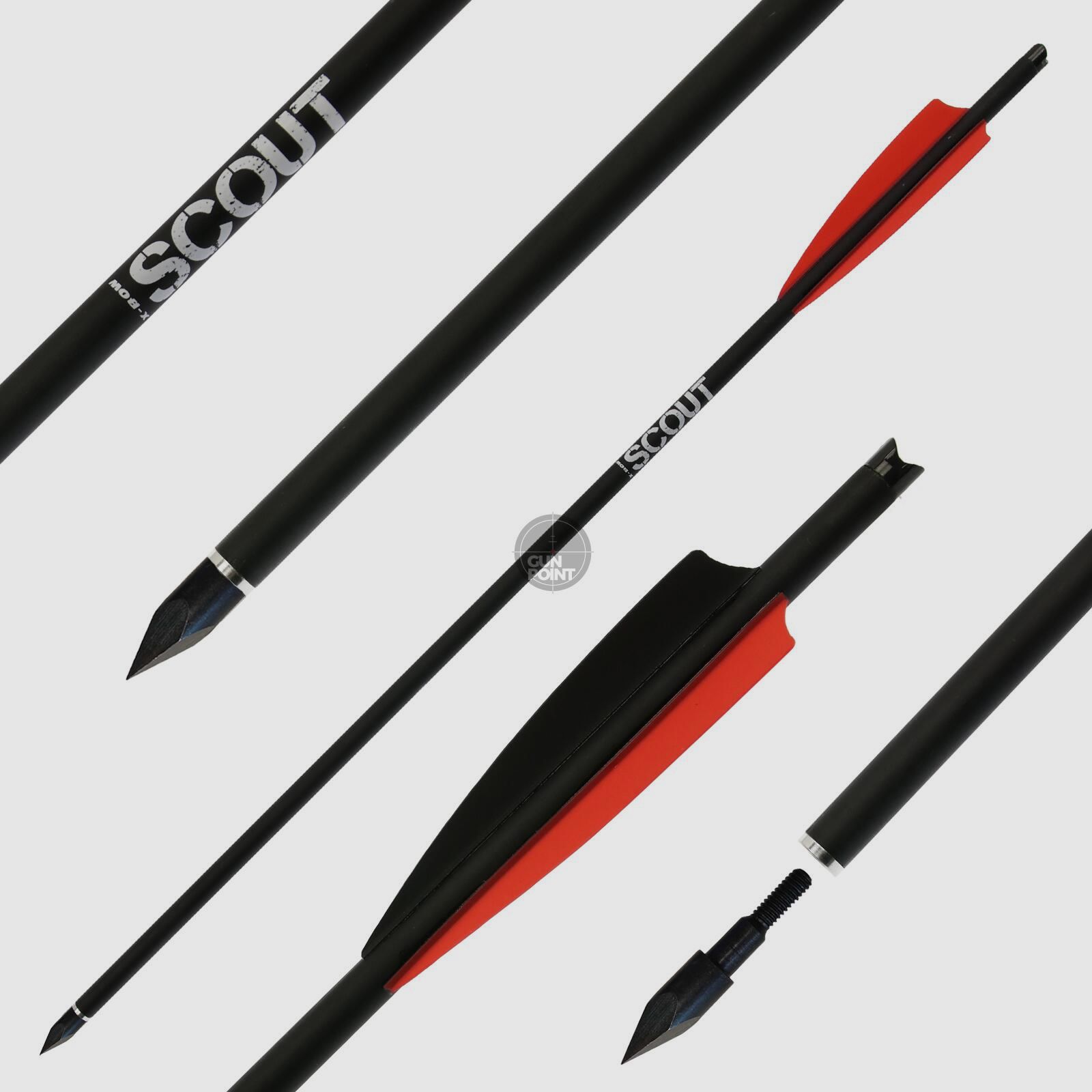 Armbrustbolzen | X-BOW FMA Scout - Bodkin - 22 Zoll - Hybridbolzen | Spitze: 125gr