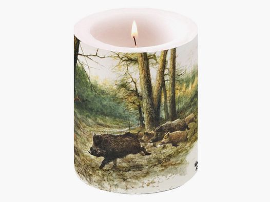 Pillar candle pig
