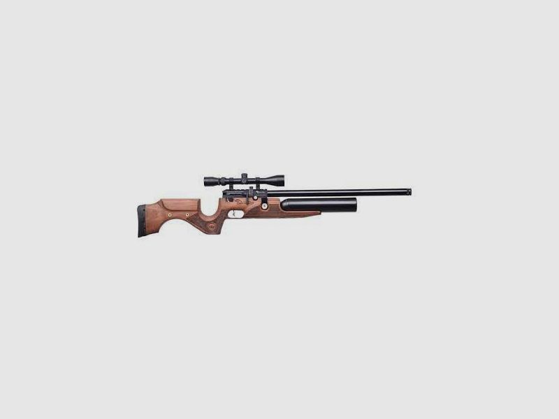 kral Arms Bighorn in 7,62 mm PCP mit Walnussschaft.