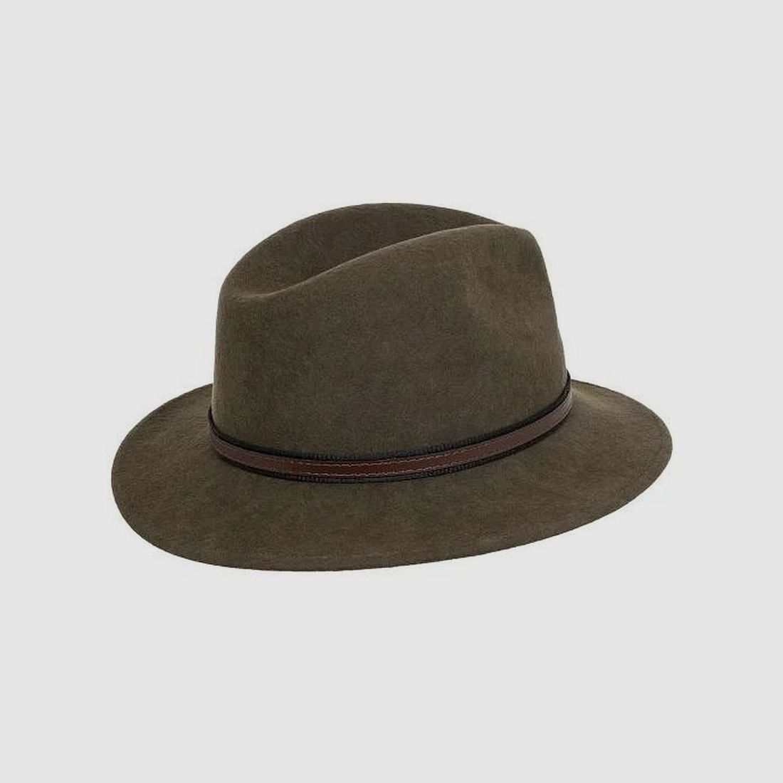 Rollhut Khaki mit Lederband Gr. 56, Bild 2 von 2
