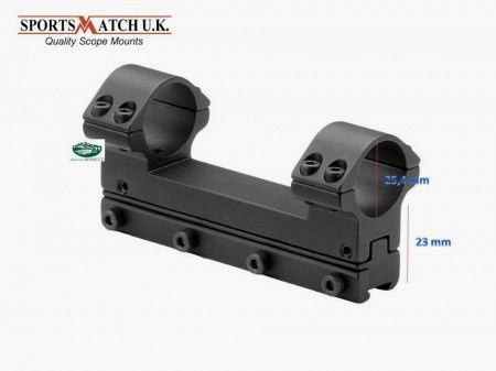SPORTSMATCH 1-teilige Montage 1 Zoll hoch Schiene 11mm 451180