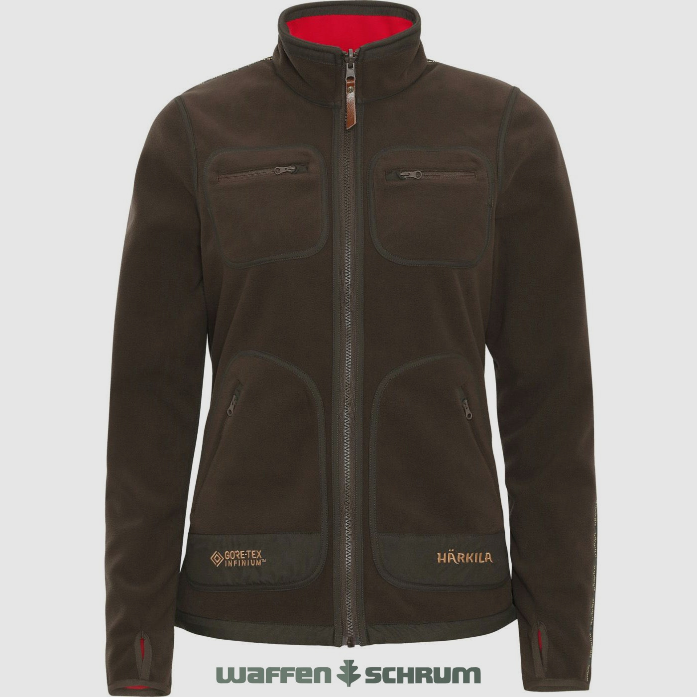Härkila Fleecejacke Kamko Brown/Red