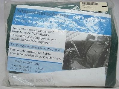 Sitzpolsterschoner grün - aus Kunstleder,