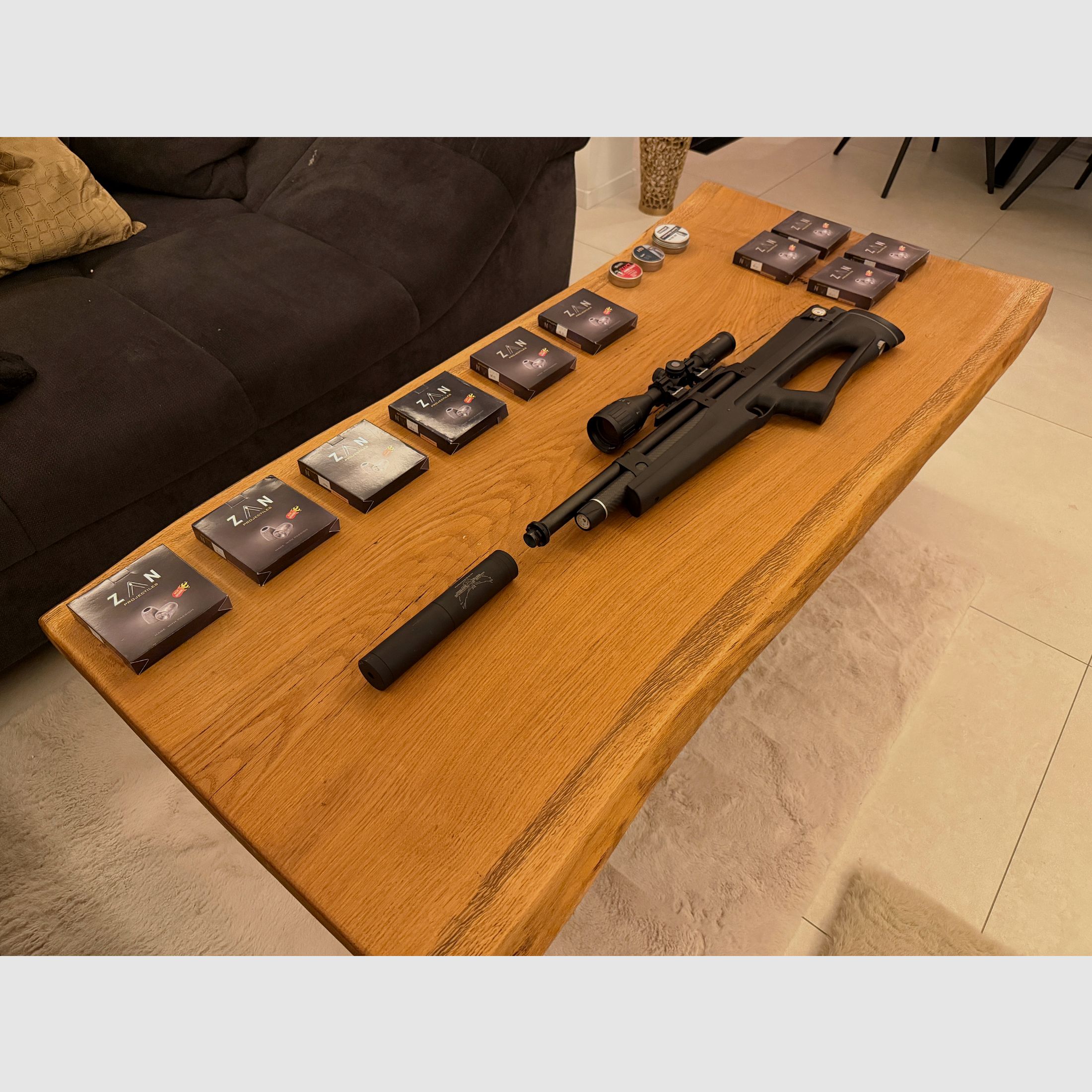 Huben K1 +!! 2000 shots ZAN slugs!!+ JADS silencer + Hawke scope