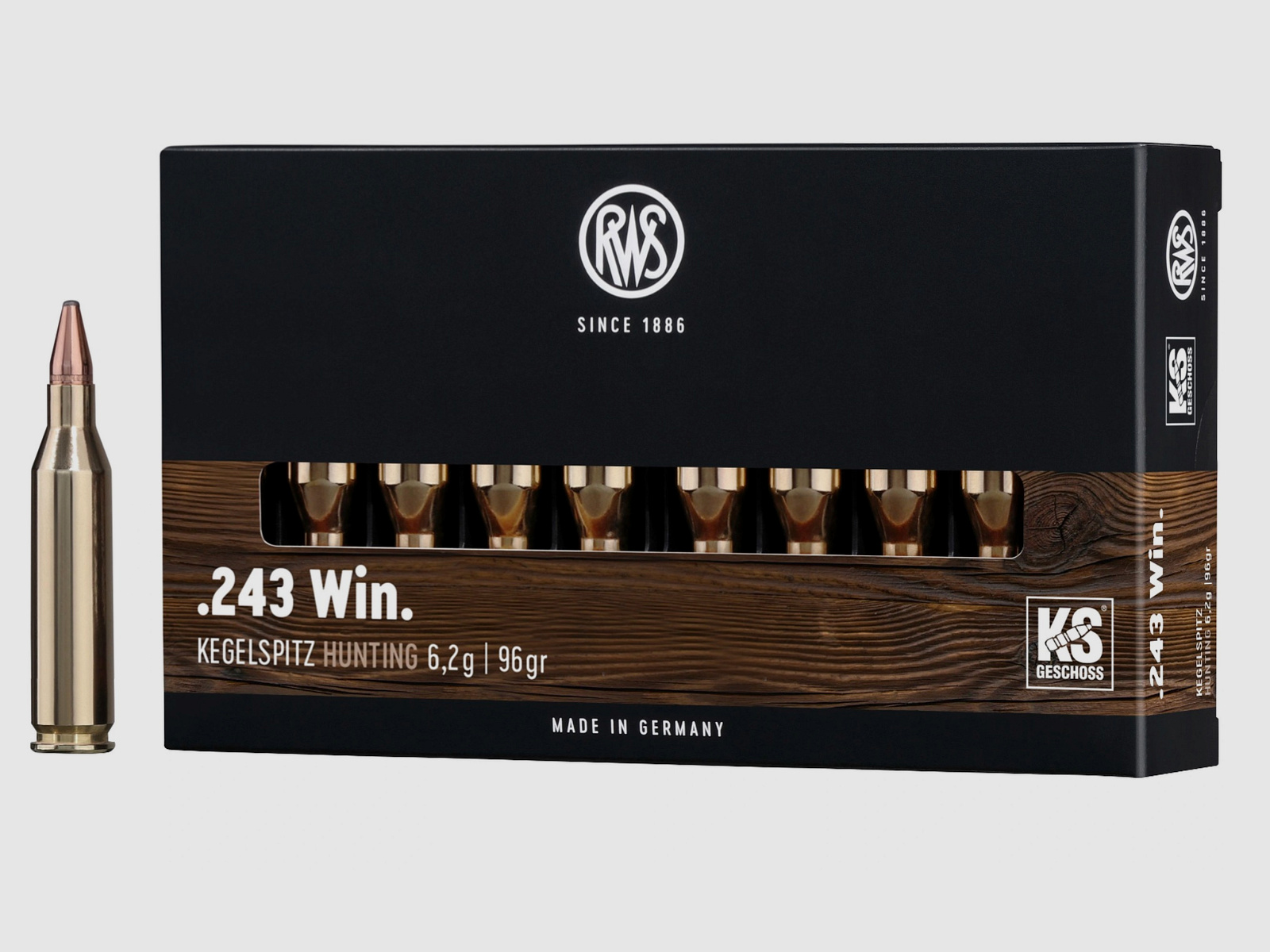 RWS 2116812 .243 Win. Kegelspitz 6,2g 96grs. 20 Stk.