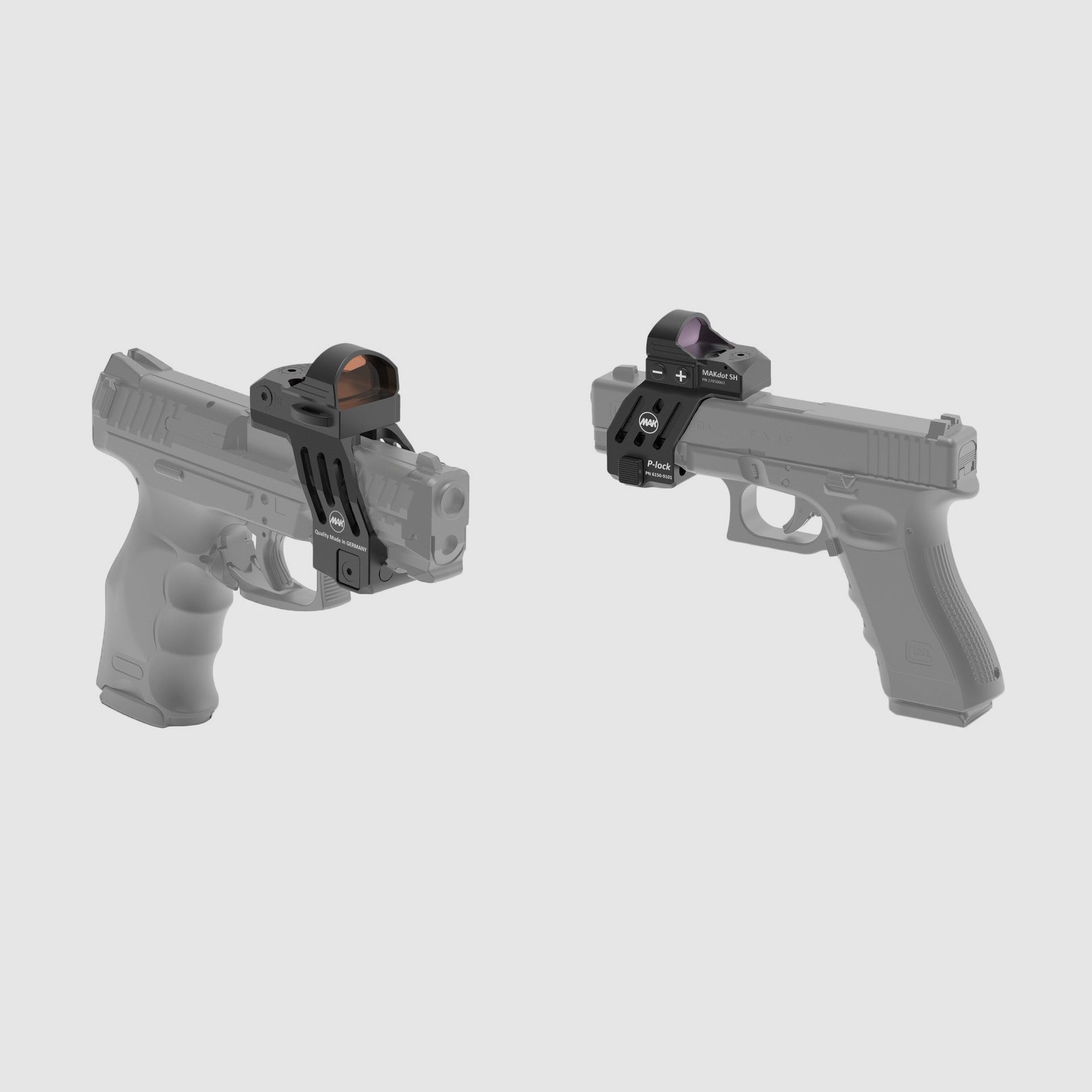 MAK P-LOCK - Montaggio per mirini reflex per pistole