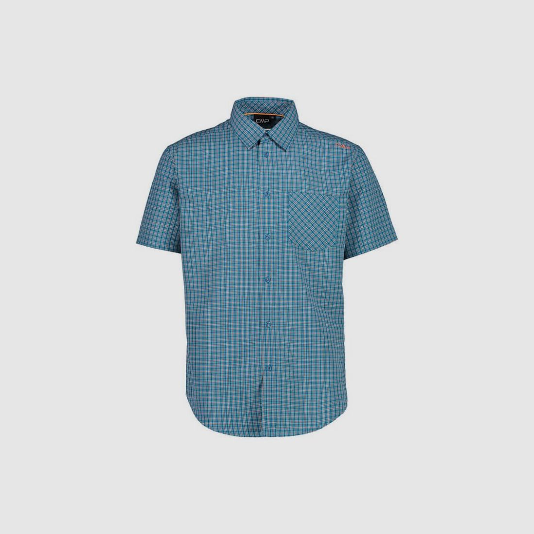 CMP Kurzarm-Hemd mit Karomuster Ottanio-Zement 50