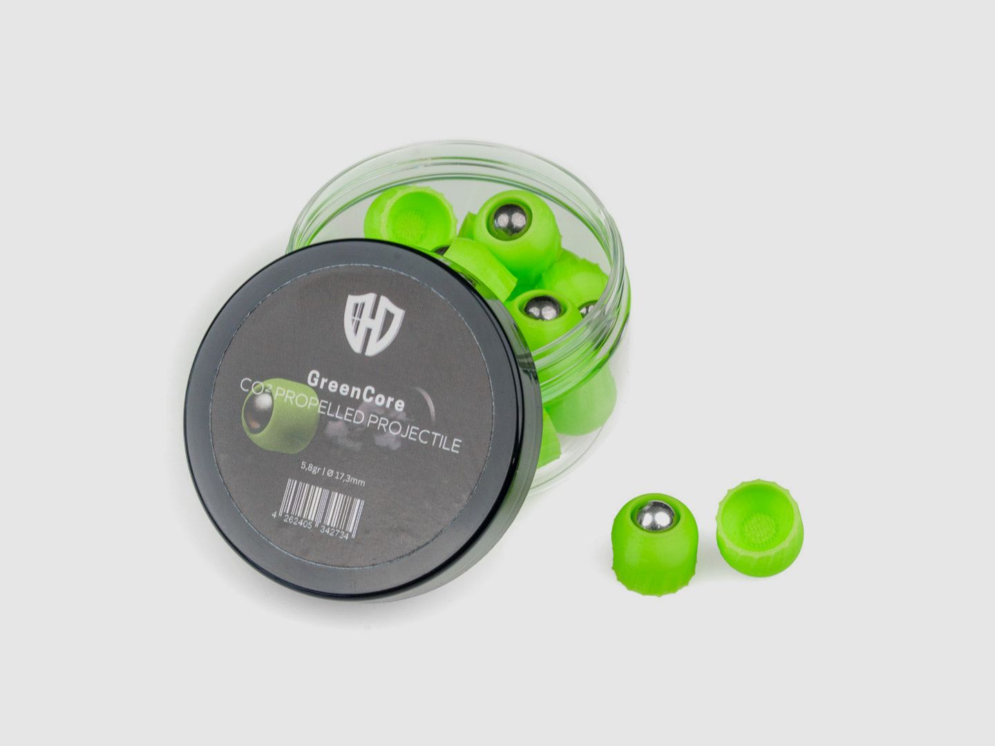 20x GreenCore | Co² Aangedreven Projectiel | 5,8gr of 9,3gr | Ø 17,3mm | M17 | FSC | FSC XP | HDR68 | TC68 | HDS68