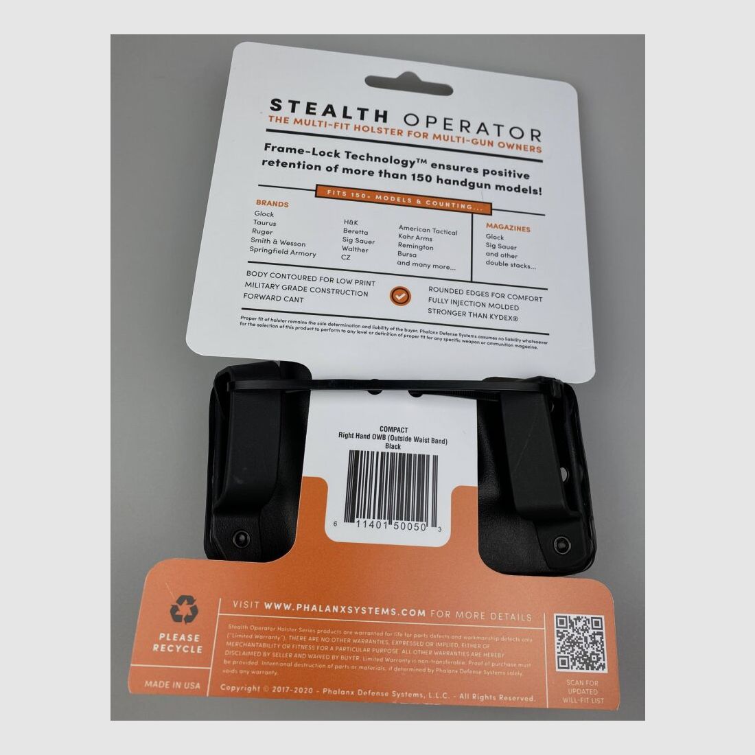 PHALANX STEALTH OPERATOR MULTI-FIT HOLSTER COMPACT RH