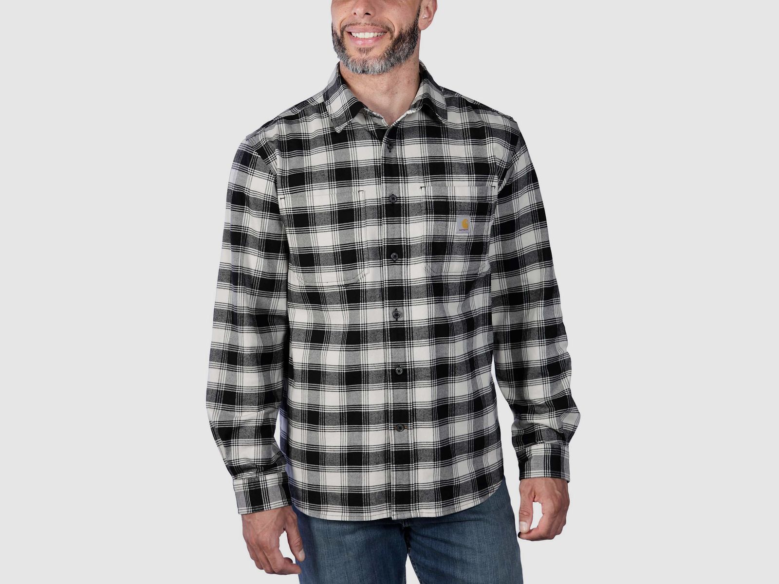 Carhartt Midweight Flannel Shirt Mens Malt L