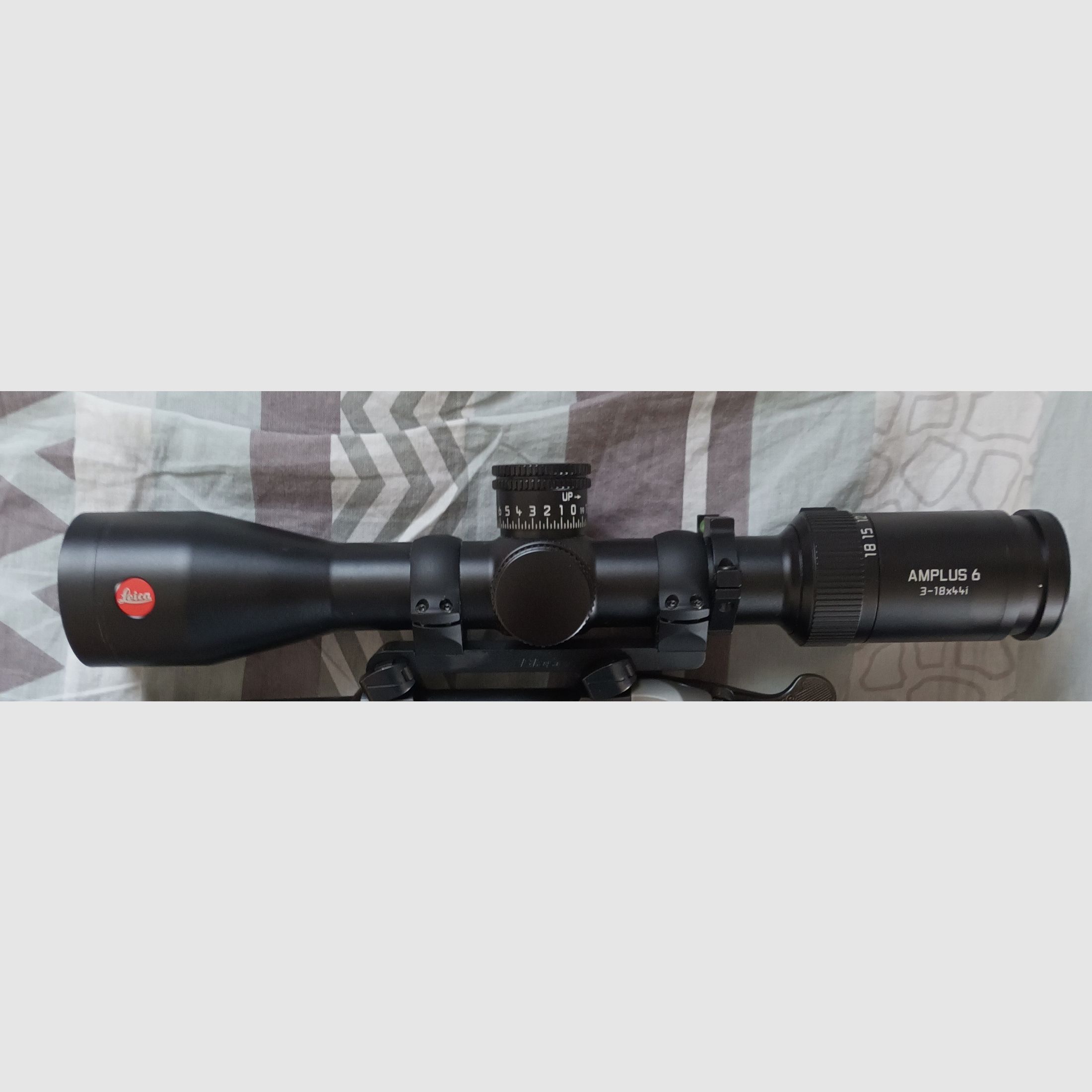 Leica Amplus 6, 3-18x44 reticle BDR illuminated with Blaser saddle mount