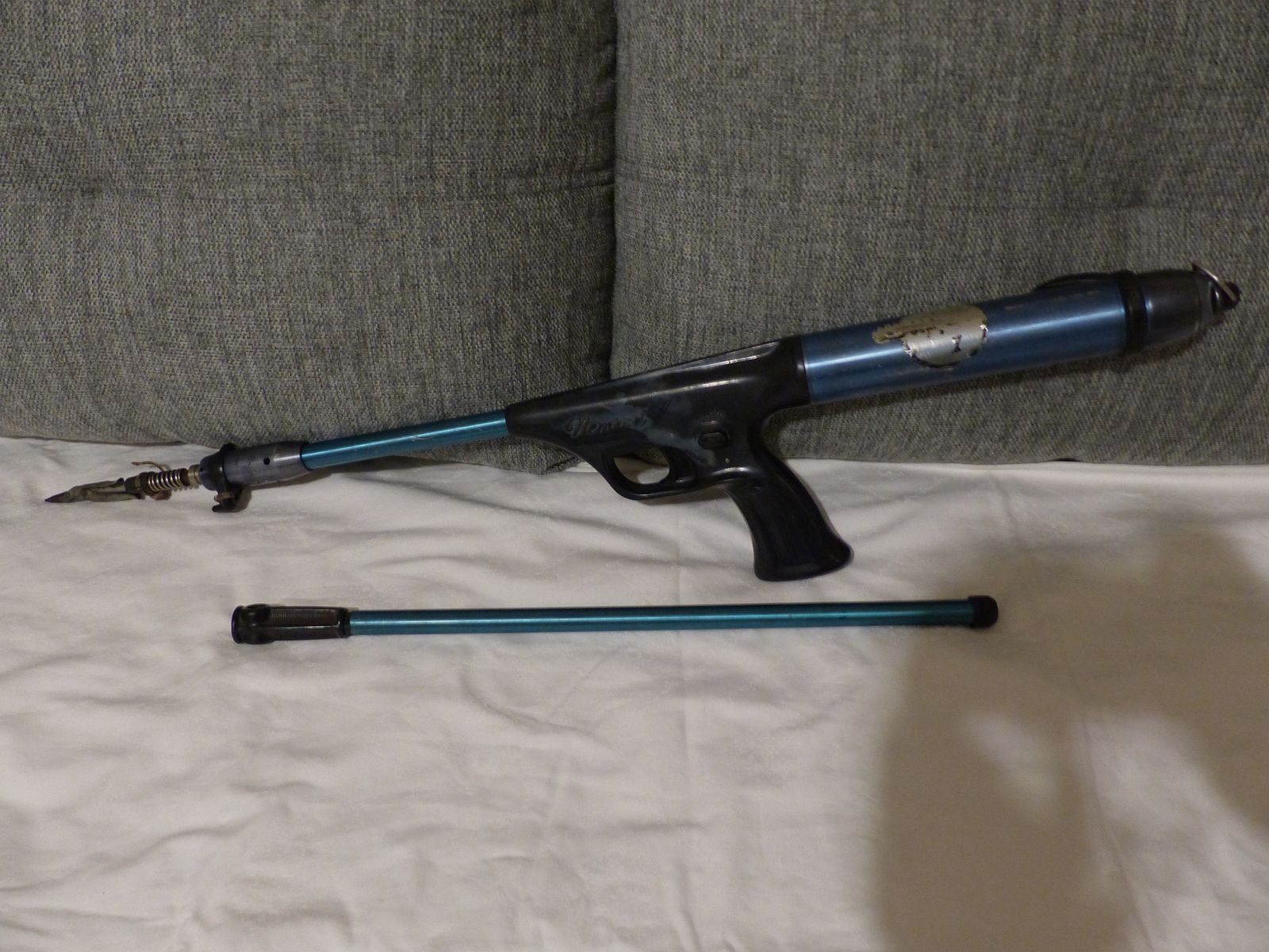 Harpune Speargun Spear Gun Nemrod Clipper mit Speer und Luftpumpe 60er James Bond 007 vintage