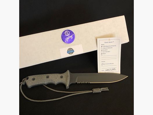 Cuchillos Chris Reeve Green Beret Serrated Negro/Negro CPM Magna Cut