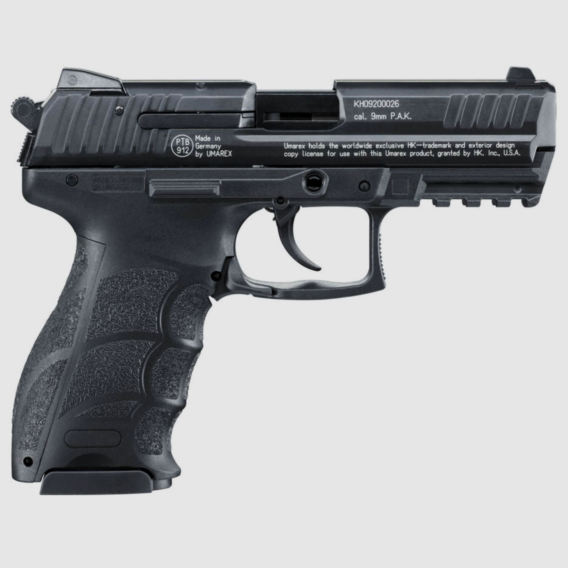 Umarex 302.02.00 Heckler & Koch P30 9 mm P.A.K. Schwarz Schreckschusswaffe Pyro
