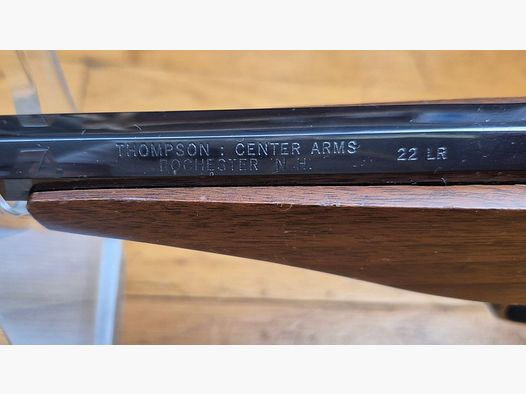 Schöner Thompson Center Pistol – Modell Contender – Lauf 10 Zoll – Kaliber 22LR – Rochester-Waffen aus 1988 – Schöne Hölzer – Wunderschöner Lauf – Exzellente Mechanik – Sehr guter Zustand