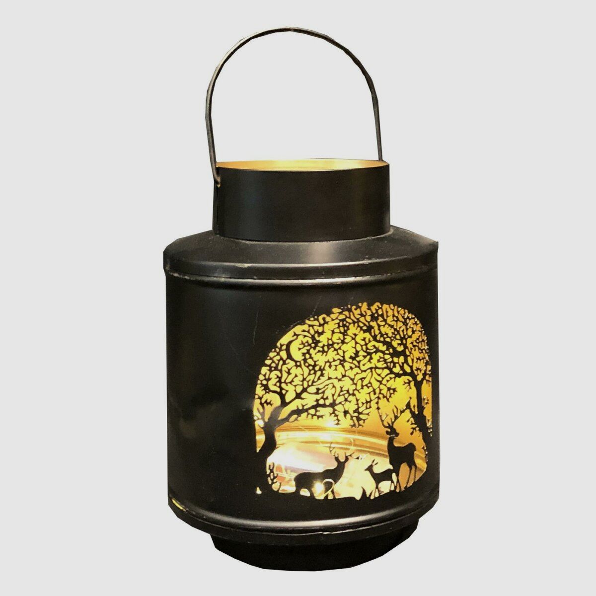 Décoration Lovergreen Motif Lanternes en métal laquées Motif : Famille de cerfs