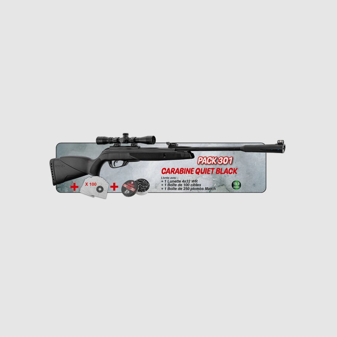 PACK GEWEHR GAMO QUIET BLACK 4.5 19.9 JOULES, Bild 1 von 2