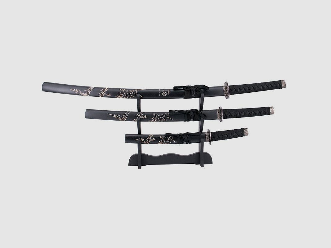 Samurai Schwerter Set Daisho schwarz