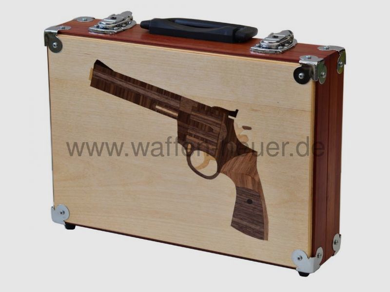 Unique handmade, inlaid picture SIG 210, other weapons possible e.g. Korth etc.