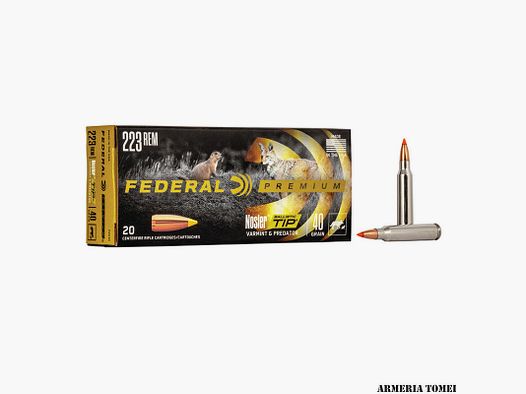 FEDERAL – 223 REM 40GR PREMIUM NOSLER BALLISTIC TIP