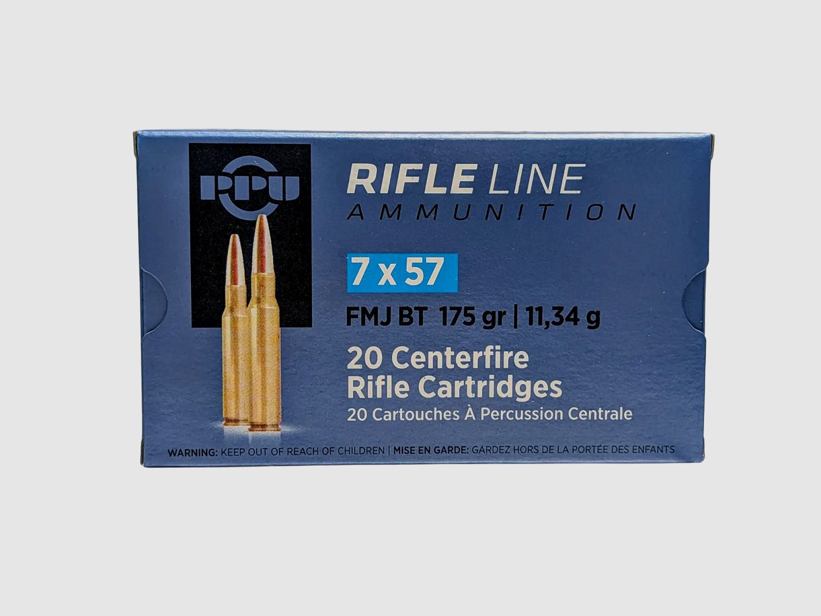 PPU caliber 7x57 FMJ BT 175gr 20 shots
