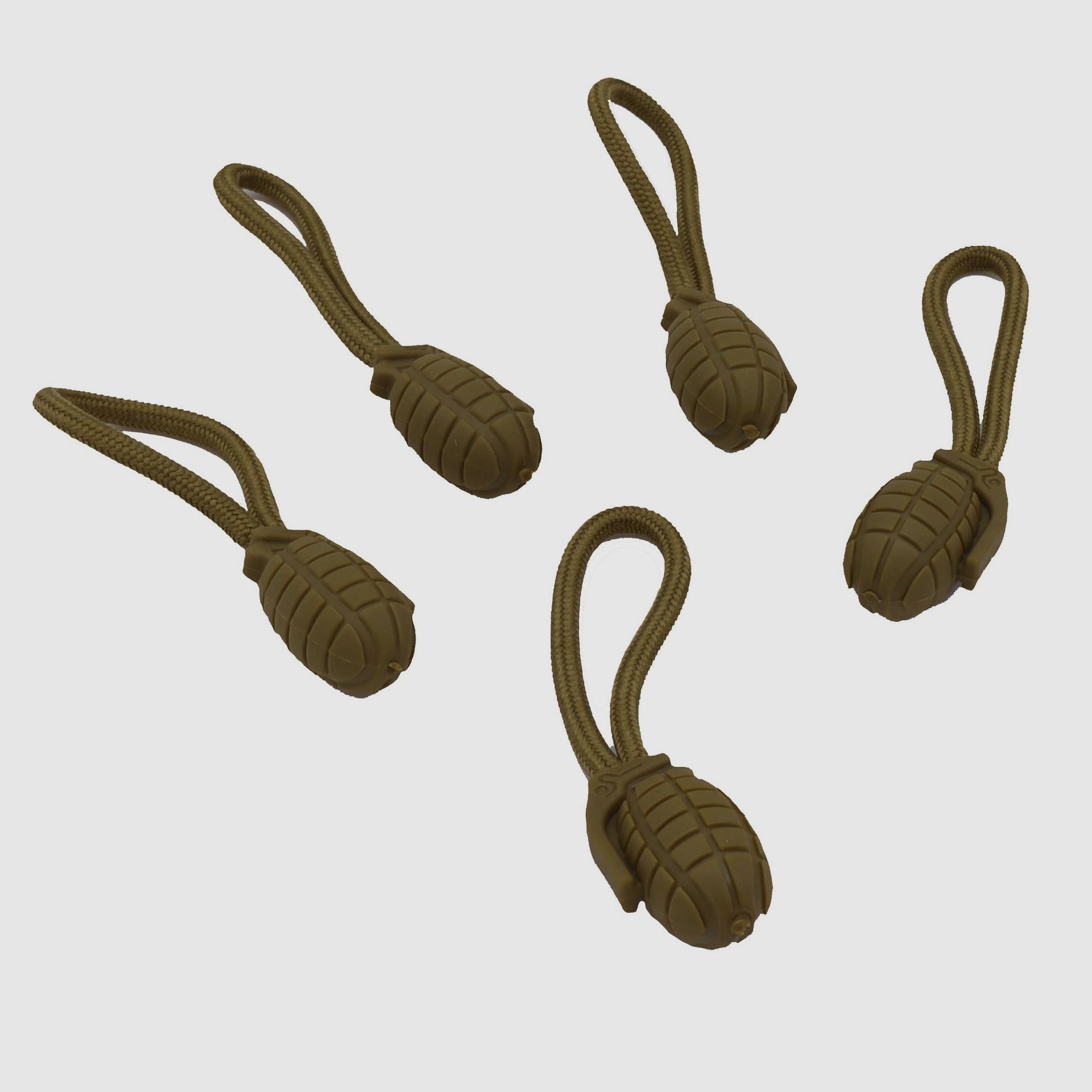 Mil-Tec Ring Puller Granate 5stk. - Coyote Tan