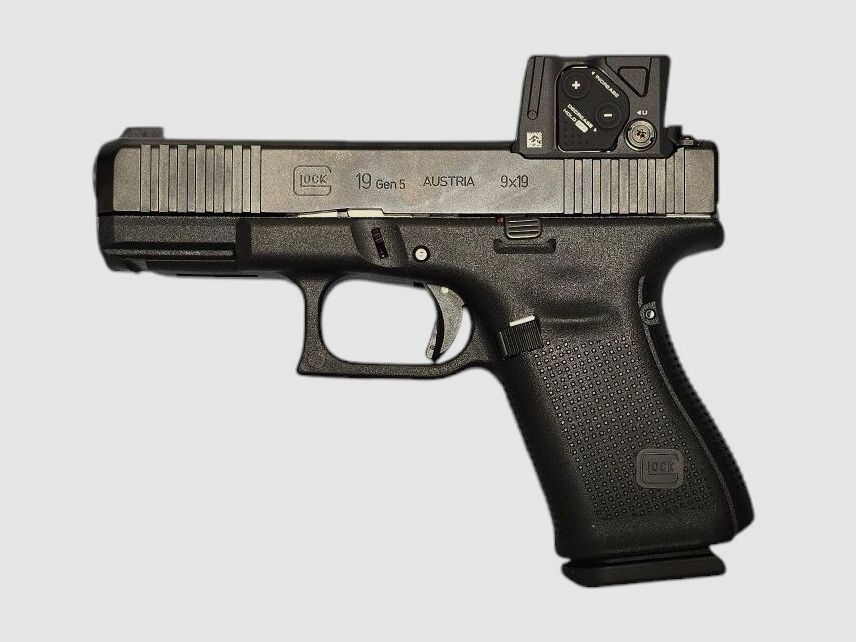 Glock pistol 19 Gen5 MOS/FS A-CUT™ combo with Aimpoint COA mini red dot sight semi-automatic pistol 9mm Luger RRP: 1399€