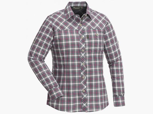 PINEWOOD CUMBRIA DAMESSHIRT BLAUW/ROZE