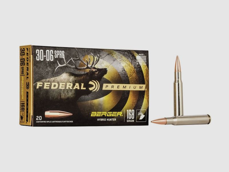 Federal Premium Berger Hybrid Hunter .30-06 Sprg. 168GR JHP 20 Patronen