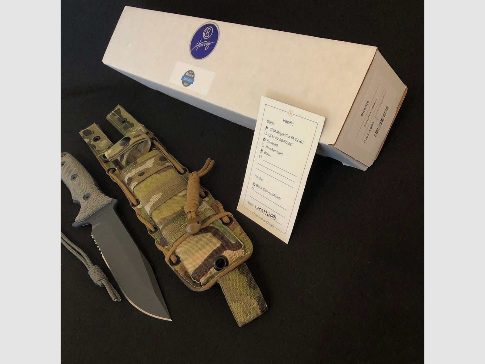 Chris Reeve Knives Pacific Serrated Black/Camo CPM Magna Cut