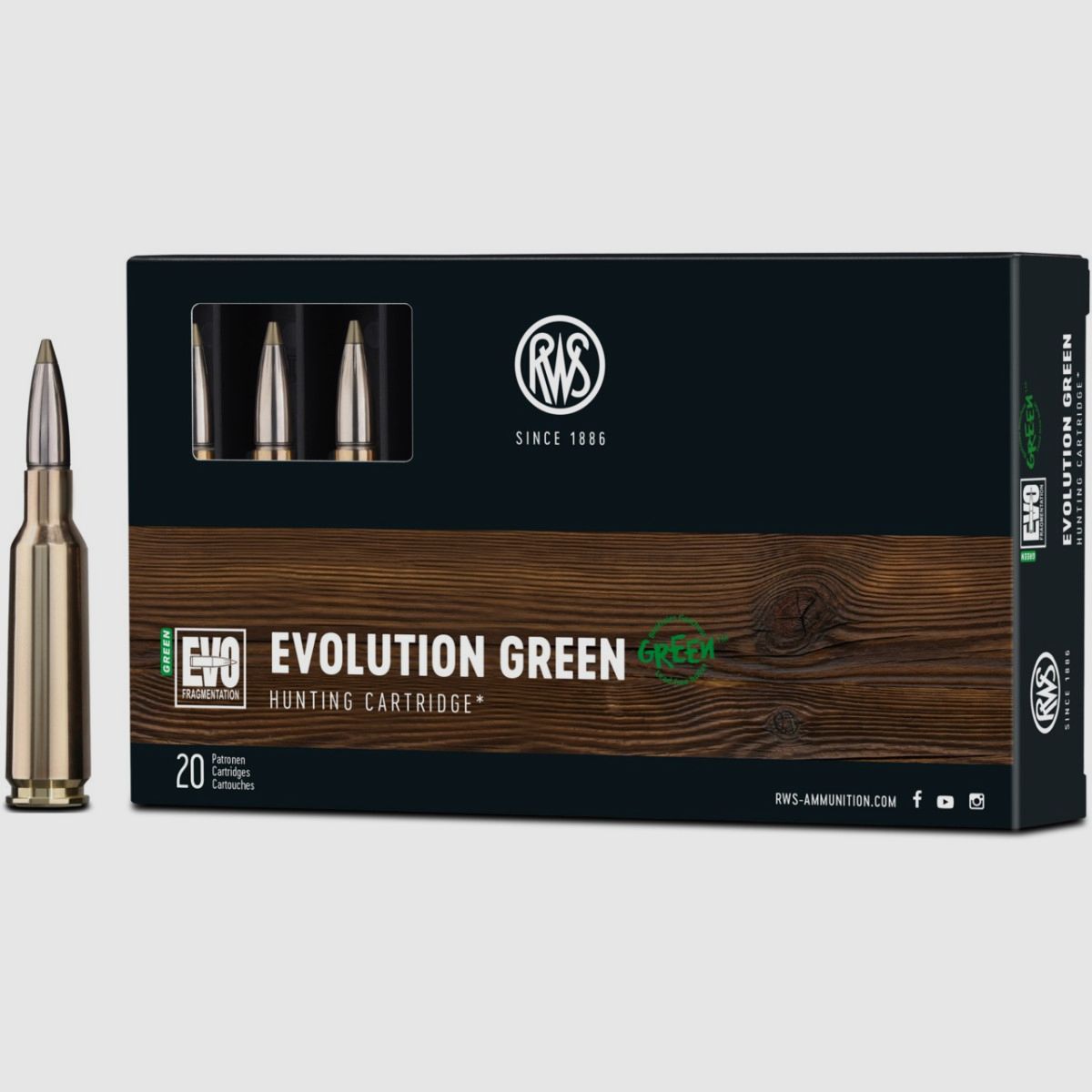 RWS 6,5X57R 6gr 93GR EVO GREEN ohne Blei BTE20