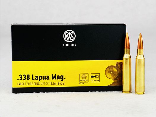 RWS Target Elite Plus .338 Lapua Magnum, 250 grs 1 Packung (20 Schuss á 4,225 €*)