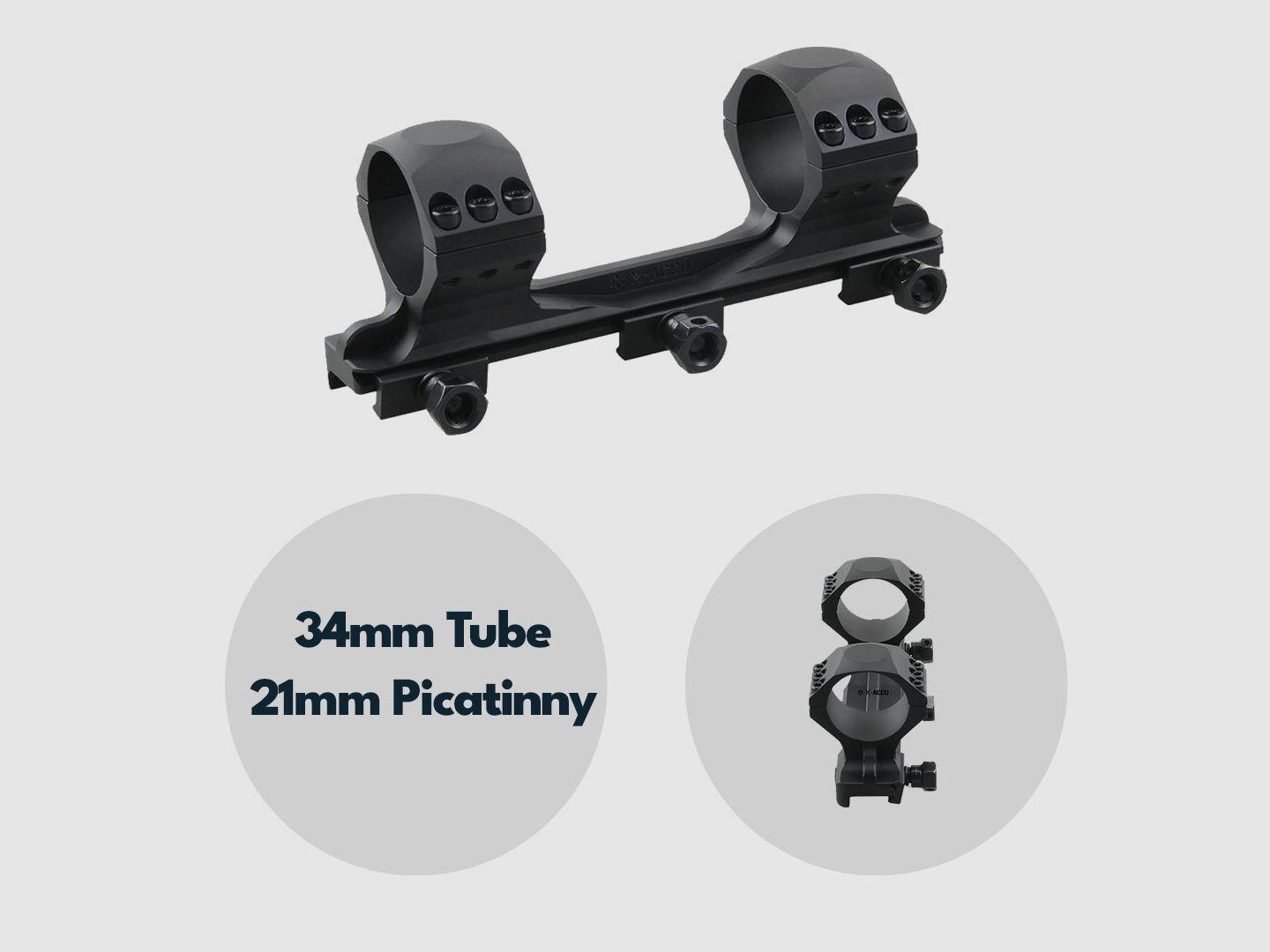 Vector Optics SCTM-60 X-Accu Blockmontage für 34mm Tubus, 21mm Picatinny, h=35mm
