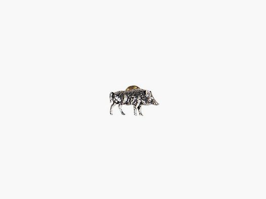 Pewter brooch depicting a standing wild boar