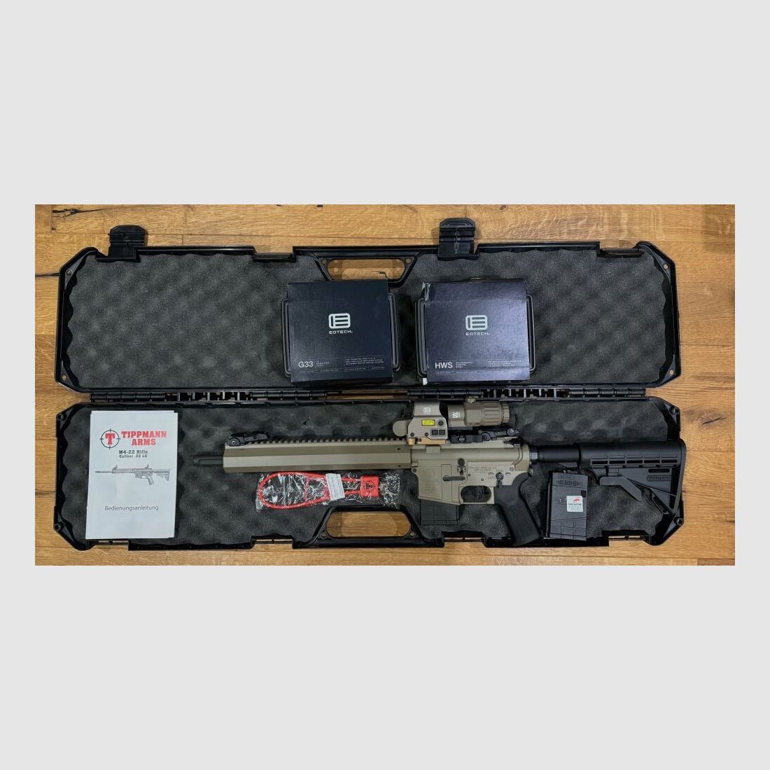 Tippmann M4-22 Elite GS Eagle FDE mit EOTECH EXPS3 -0 tan + G33 tan KSK-Spezial HHS VIII